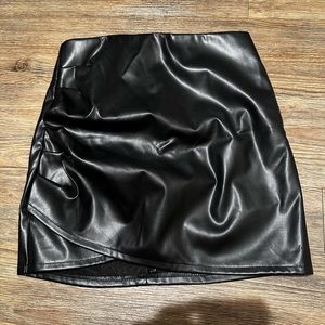 Faux Leather Mini Skirt